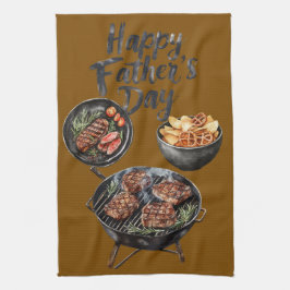 Lycklig Fars dag Kökshandduk