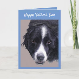 Lycklig-Fars dag-kort (Gräns Collie) Kort