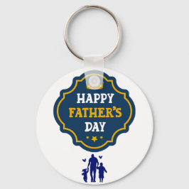 Lycklig Fars dag Krona & Kids - en Royalets hyllni Nyckelring