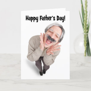 Lycklig Fars dag Laughing Pappa Jokes Humor Helgkort