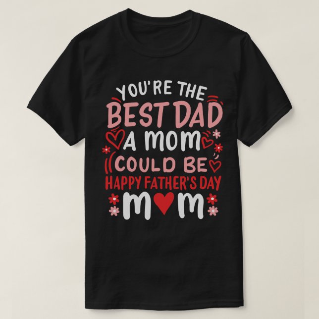 Lycklig Fars dag Mamma Mor T Shirt (Design framsida)