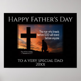 Lycklig Fars dag MAN SOM KÄNNER FÖRE GOD Poster