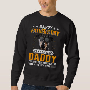 Lycklig Fars dag Manchester Terrier Hund för Pappa Lång Ärmad Tröja