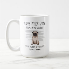 Lycklig Fars dag, mänskligt anställd vid Pug pappa Kaffemugg