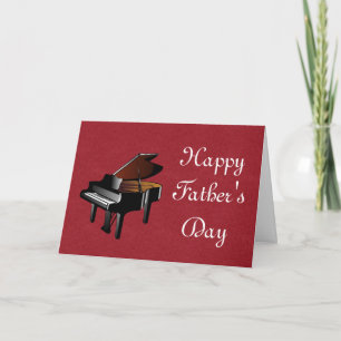Lycklig Fars dag med piano Pappa Pianist Kort
