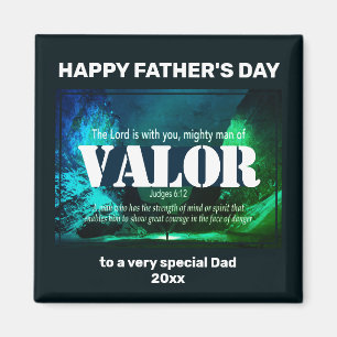 LYCKLIG FARS DAG MIGHTY MAN OF VALOR MAGNET