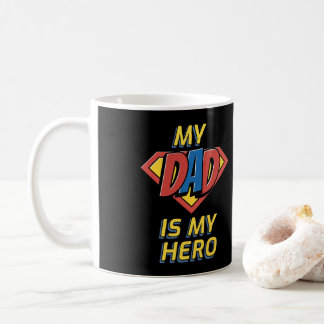 Lycklig Fars dag Min Pappa är min Hero Kaffemugg