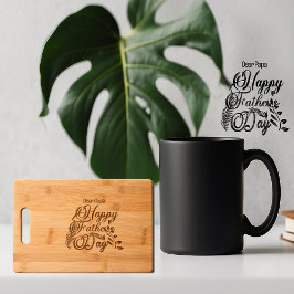 Lycklig Fars dag, modern kalligrafi, lövsaft