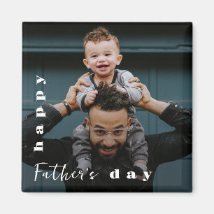 Lycklig Fars dag Modern Personlig Photo Magnet