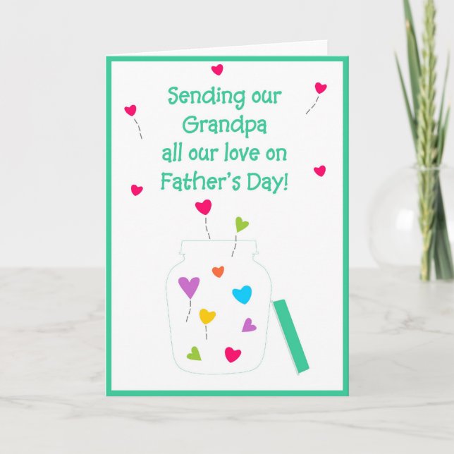 Lycklig fars dag - morfar kort (Framsida)