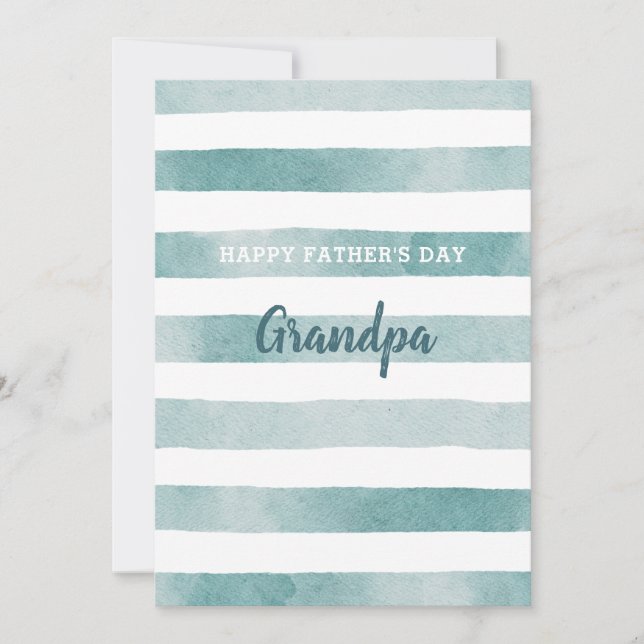 Lycklig fars dag morfar. Vattenfärg nautisk (Framsida)