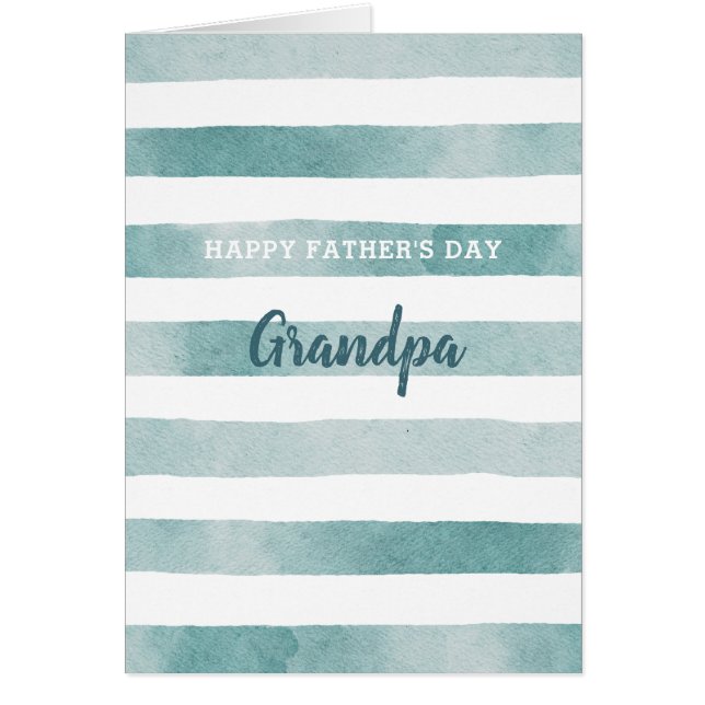 Lycklig fars dag morfar. Vattenfärg nautisk Hälsningskort (Framsidan)