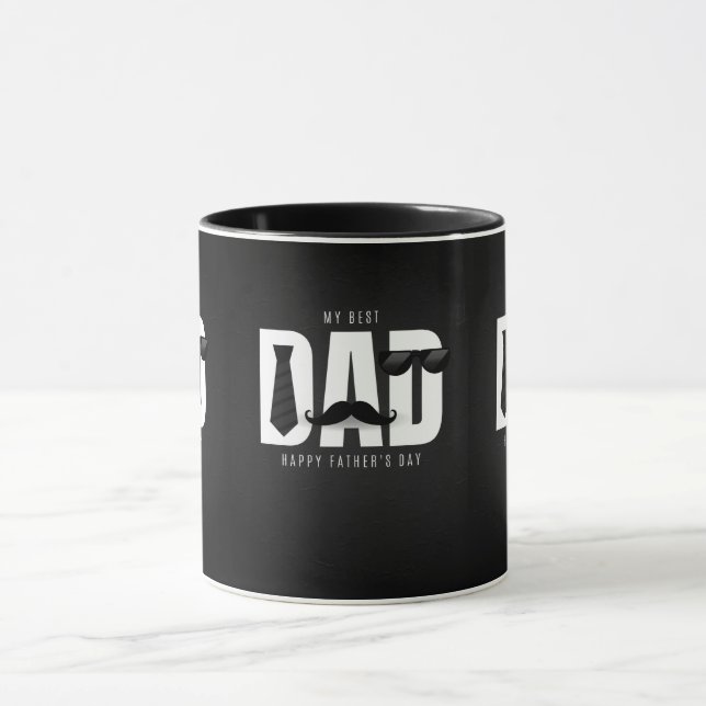 Lycklig Fars dag Mugg - en Perfekt gift för Pappa (Center)