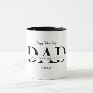 Lycklig Fars dag Mugg med Kids Namn