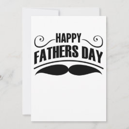 Lycklig Fars dag Mustache Julkort