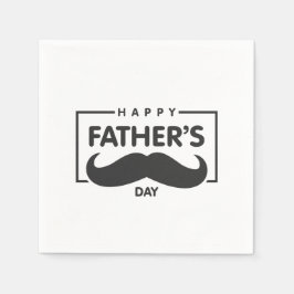 Lycklig Fars dag Mustache | Napkin Pappersservett