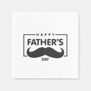 Lycklig Fars dag Mustache Napkin Pappersservett