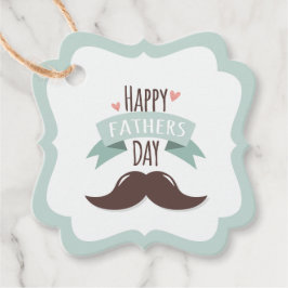 Lycklig fars dag - mustasch gåvor etiketter