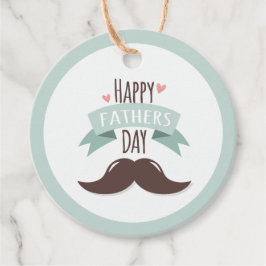 Lycklig fars dag - mustasch gåvor etiketter