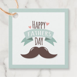 Lycklig fars dag - mustasch gåvor etiketter