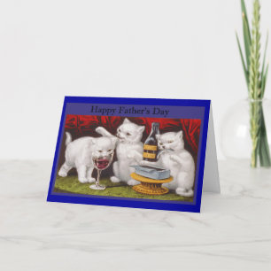 Lycklig Fars dag Naughty Kittens Kort