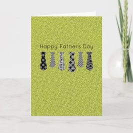 LYCKLIG FARS DAG Neck Tie Grönt Denim Roligt Kort