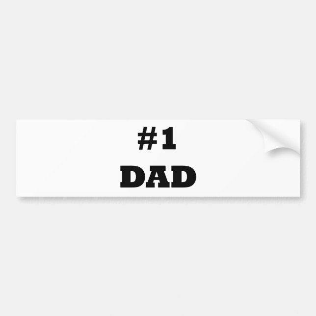 Lycklig fars dag - numrera 1 pappa - pappa #1 bildekal (Framsidan)
