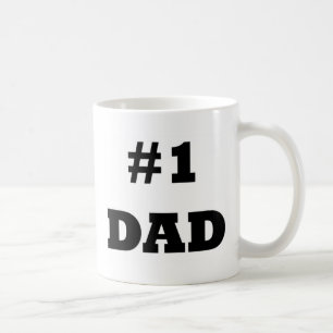 Lycklig fars dag - numrera 1 pappa - pappa #1 kaffemugg