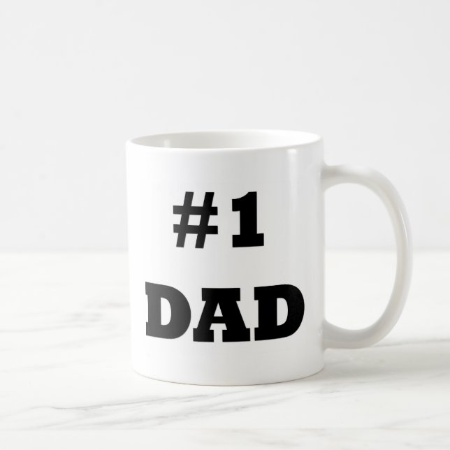 Lycklig fars dag - numrera 1 pappa - pappa #1 kaffemugg (Höger)