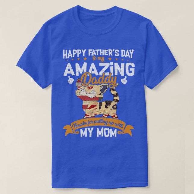 Lycklig Fars dag o My Fantastisk pappa Cat T Shirt (Design framsida)