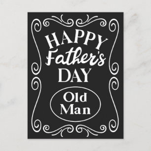 Lycklig Fars dag Old Man Vykort