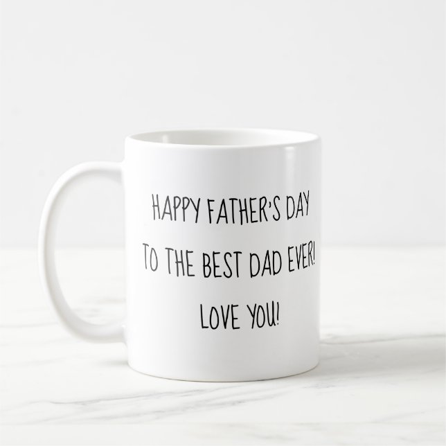 lycklig fars dag önskemål roligt-kalligrafi kaffemugg (Vänster)