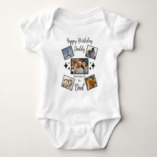 Lycklig Fars dag Pappa Anpassningsbar 5 Photo Coll T Shirt