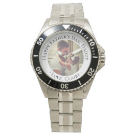 Lycklig Fars dag Pappa Anpassningsbar Photo Gift Armbandsur