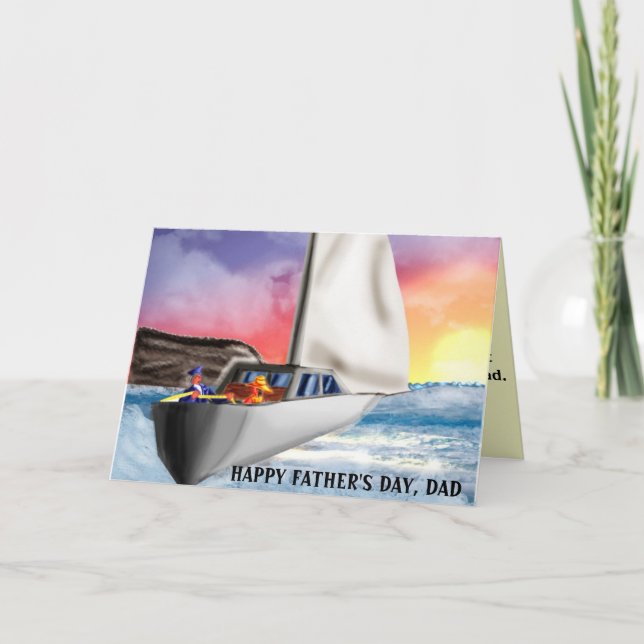 LYCKLIG FARS DAG PAPPA från din son Kort (Framsida)