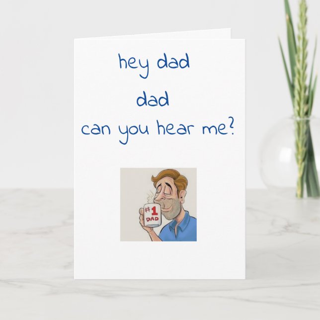 ***LYCKLIG FARS DAG*** PAPPA IGNORERAR MIG? KORT (Framsida)