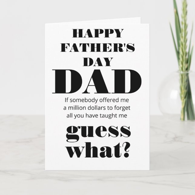 lycklig fars dag pappa kort (Framsida)