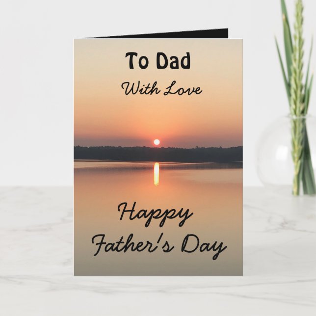 Lycklig Fars dag Pappa med Kärlek solnedgång Kort (Framsida)