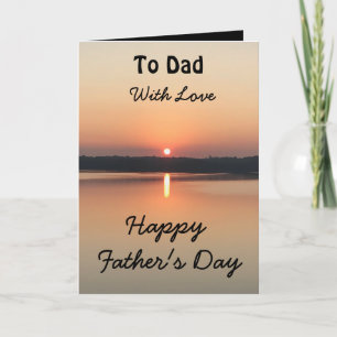 Lycklig Fars dag Pappa med Kärlek solnedgång Kort