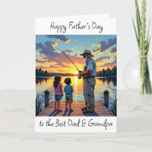 Lycklig Fars dag Pappa och Grandpa Personlig Kort