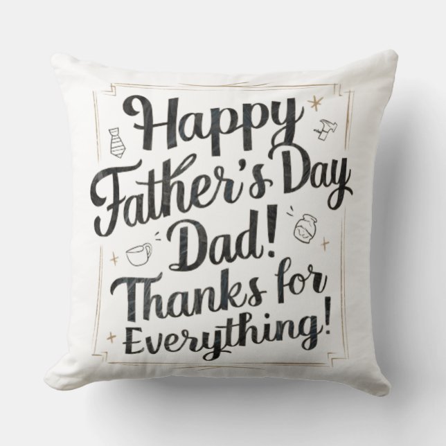 Lycklig Fars dag, Pappa! Pillow Kudde (Framsida)