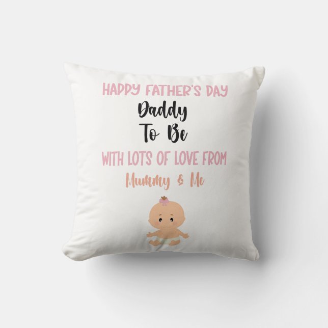 Lycklig Fars dag pappa som ska fyllas i Kudde (Framsida)