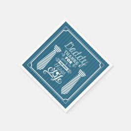 Lycklig Fars dag Pappa Tack Ge mig som bäst Pappersservett