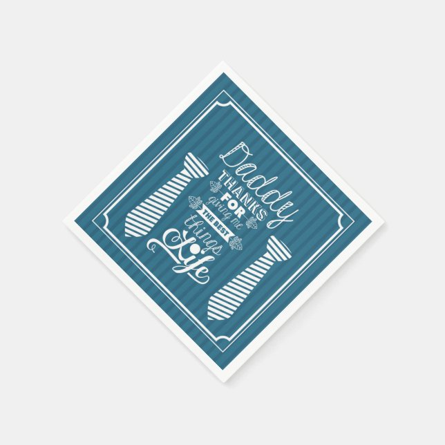 Lycklig Fars dag Pappa Tack Ge mig som bäst Pappersservett (Hörn)