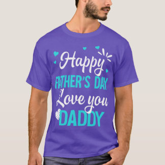 Lycklig Fars dag pappa till barn i Pappa T Shirt