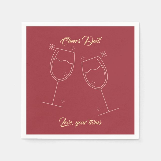 Lycklig Fars dag Pappersservett (Framsidan)