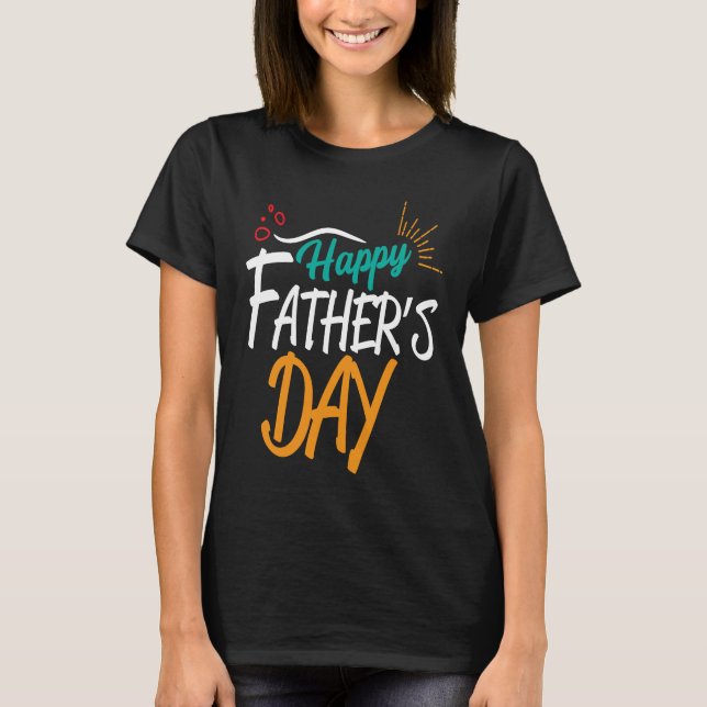 Lycklig Fars dag Party för pappa T Shirt (Framsida)