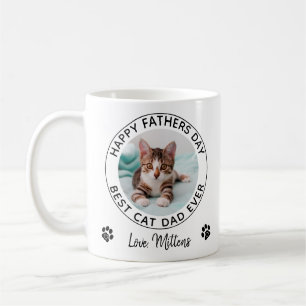 Lycklig Fars dag Pet Photo Best Cat Pappa Kaffemugg
