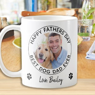Lycklig Fars dag Pet Photo Best Hund Pappa Kaffemugg