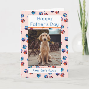Lycklig Fars dag Photo Hund Cat Pet Tass avtryck Kort